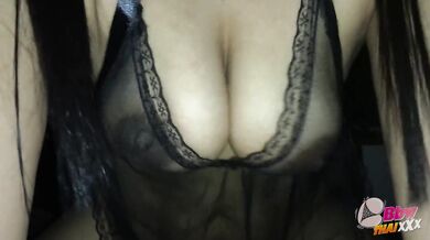 THAI MATURE RIDE A DICK .24 (Black see through HOT)
