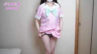 Introducing underwear with no bra and no panties in T-back pink sailor suit