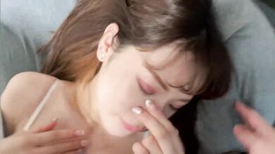 素人女子大生イラマチオ 「涙を流しながら喉奥を咥える色白美少女に無許可口内射精！English subtitles