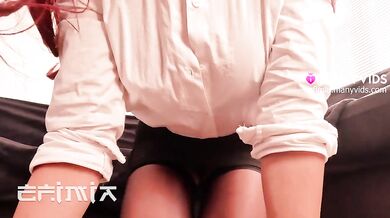 TGIF!!! No-bra Sexy Secretary Fucks Hungry Pussy Hard After Work