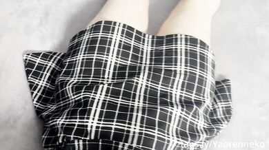 Amateur home movies with an Asian student. footjob. handjob