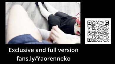 Amateur home movies with an Asian student. footjob. handjob