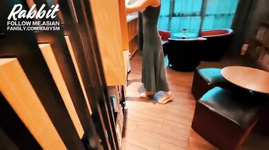 My stepsister is in the library Pull back for oral sex and make love