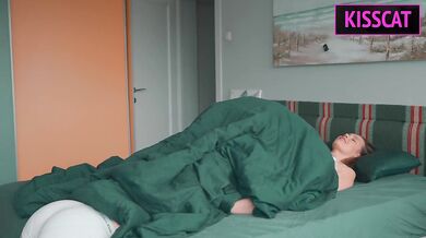 Morning Delight: Husband Wakes Wife with Tongue and Fills Her Up with Cum in Bed