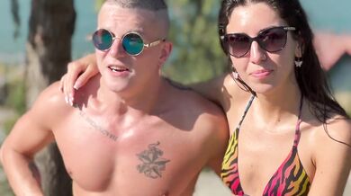 A hot bisexual couple had a sex date in their apartment. They suck my dick and I fuck her 170