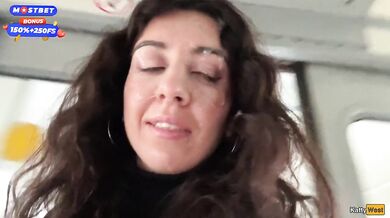 Stranger Helped Me Cum On Public Train And Walks Around Carriages With Cum On Face - CUMWALK