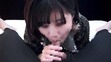 My girlfriend gives me a blowjob, cum in mouth and gokkun before going out