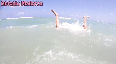 Having Fun On A Nudist Beach With La Round Ass Italian Cherry