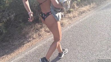 Exhibitionist Couple: wild public masturbation & nude beach fun compilation