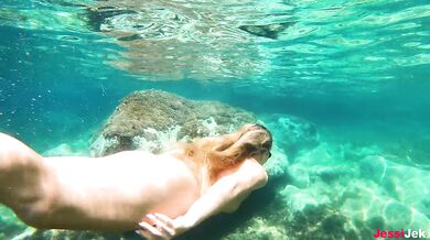 Amazing Underwater Sex with Big Ass Naked adventures! Wild Anal on beach JessiJek