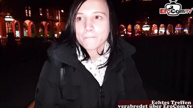 18 year old German teen picked up on the street for POV sex
