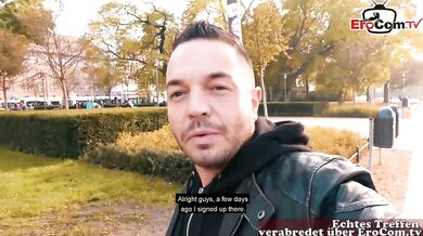 German blonde slut filmed on an online blind date