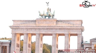 German blonde slut filmed on an online blind date