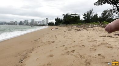 Babe Can I Cum On Your Tits? - Public Cock Flashing On The Beach