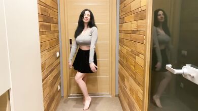 Hot Milf Striptease In Sauna
