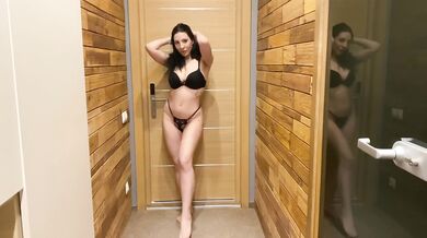 Hot Milf Striptease In Sauna