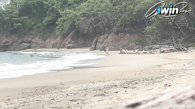 Hot couple having sex on public beach nudist - Cxlila