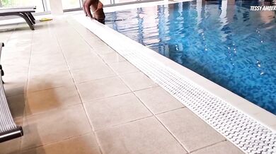 Cheating WIFE Seduces Husband's Friend in the HOTEL POOL and SAUNA