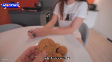 My Step Sister Decided To Make Cookies But Had To Suck And Fuck Again