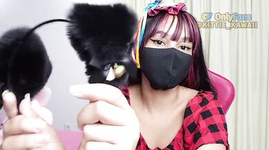 Lilith Kawaii wearing a very short outfit showing all her ass pretty girls Asian girls
