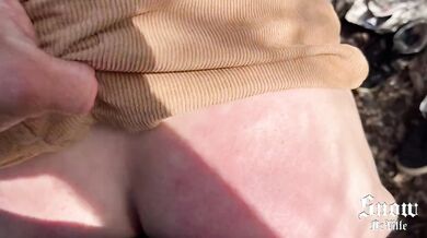 Her slut face covered in cum for her birthday
