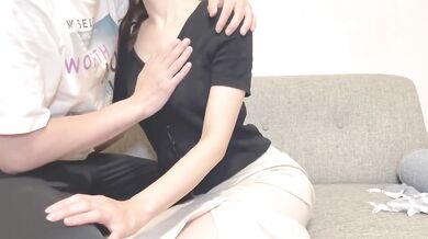 A cute girlfriend who is excited about sweet foreplay attacks her boyfriendBlowjobCowgirl