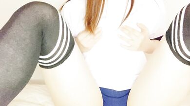 If you masturbate your nipples in knee high and bloomers gym clothes, you will make a funny voice with your nipples ~~~~