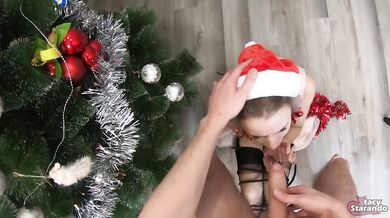 Snow Maiden is no longer the same! Deprived the guy of his virginity by fulfilling his wish!