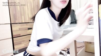 A shy schoolgirl with small breasts gets a cock inserted from behind after class