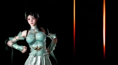 3D cute Asian whore wearing sexy dress naked her big ass