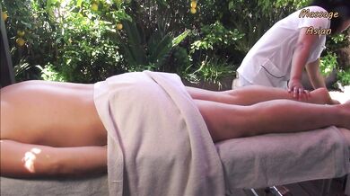 Real Outdoor Asian Massage with Amazing Happy Ending