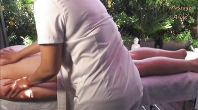 Real Outdoor Asian Massage with Amazing Happy Ending