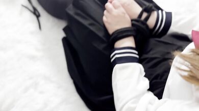 Preview. bound girl in a Japanese school uniform has to satisfy me