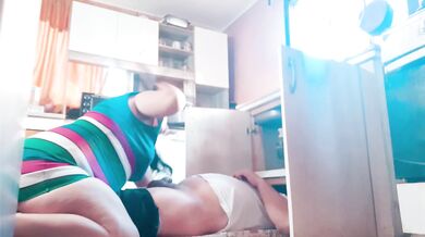 The plumber leaves his cum in my pussy. Cheating BBW fucks the plumber when her boyfriend isn't home