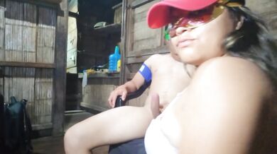 Nympho woman fucks her stepbrother in the country house