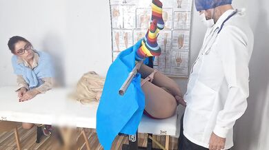 Stepmother takes her 18-year-old stepdaughter to the gynecologist for the first time!