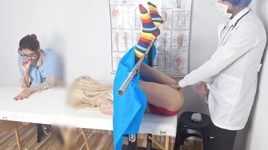 Stepmother takes her 18-year-old stepdaughter to the gynecologist for the first time!