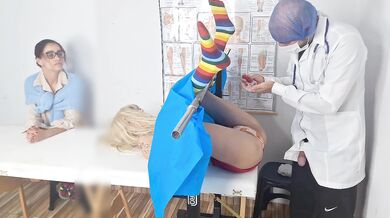 Stepmother takes her 18-year-old stepdaughter to the gynecologist for the first time!
