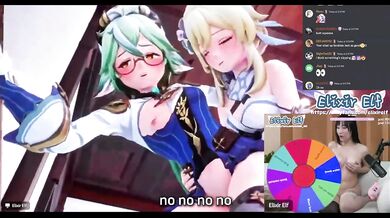 LIVESTREAM fail. I got stripped while we watched futa hentai
