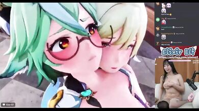 LIVESTREAM fail. I got stripped while we watched futa hentai