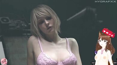 Ashley and Ada from Resident Evil 4 fuck Lyon with huge cock (Threesome animations) - Jazziuu