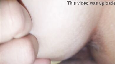 Hot married woman taking off her yellow panties and taking a cock in her pussy until it's filled with cum.