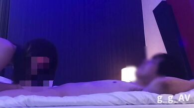 Japanese amateur girlfriend and Gonzo cowgirl from blowjob