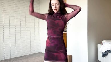Trying on Party Dresses Makes you Cum
