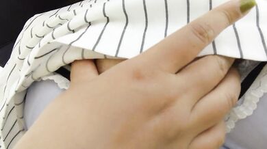 Nipple exposure outdoors. Excited by nipple masturbation, she immediately has a clitoris orgasm.
