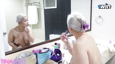 Tina Slick - I almost got caught fucking in the balcony! The hotel staff knocked on our door!?