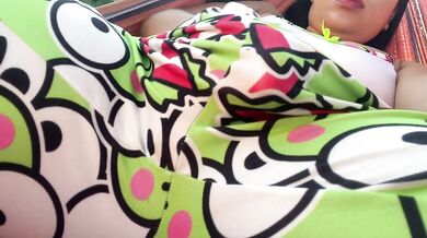 SAKURAYEN makes hot show in amaca, touches her rich pussy over her clothes is very exciting