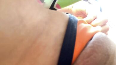 SAKURAYEN makes hot show in amaca, touches her rich pussy over her clothes is very exciting