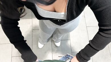 Asian Slut Swallows Cum at Walmart