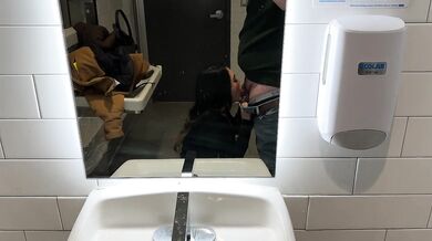 Asian Slut Swallows Cum at Walmart